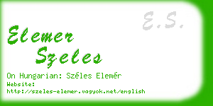 elemer szeles business card